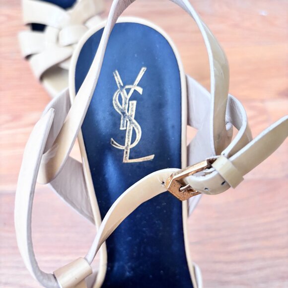 YSL Tribute Platform Patent Leather Sandals - Picture 8 of 10